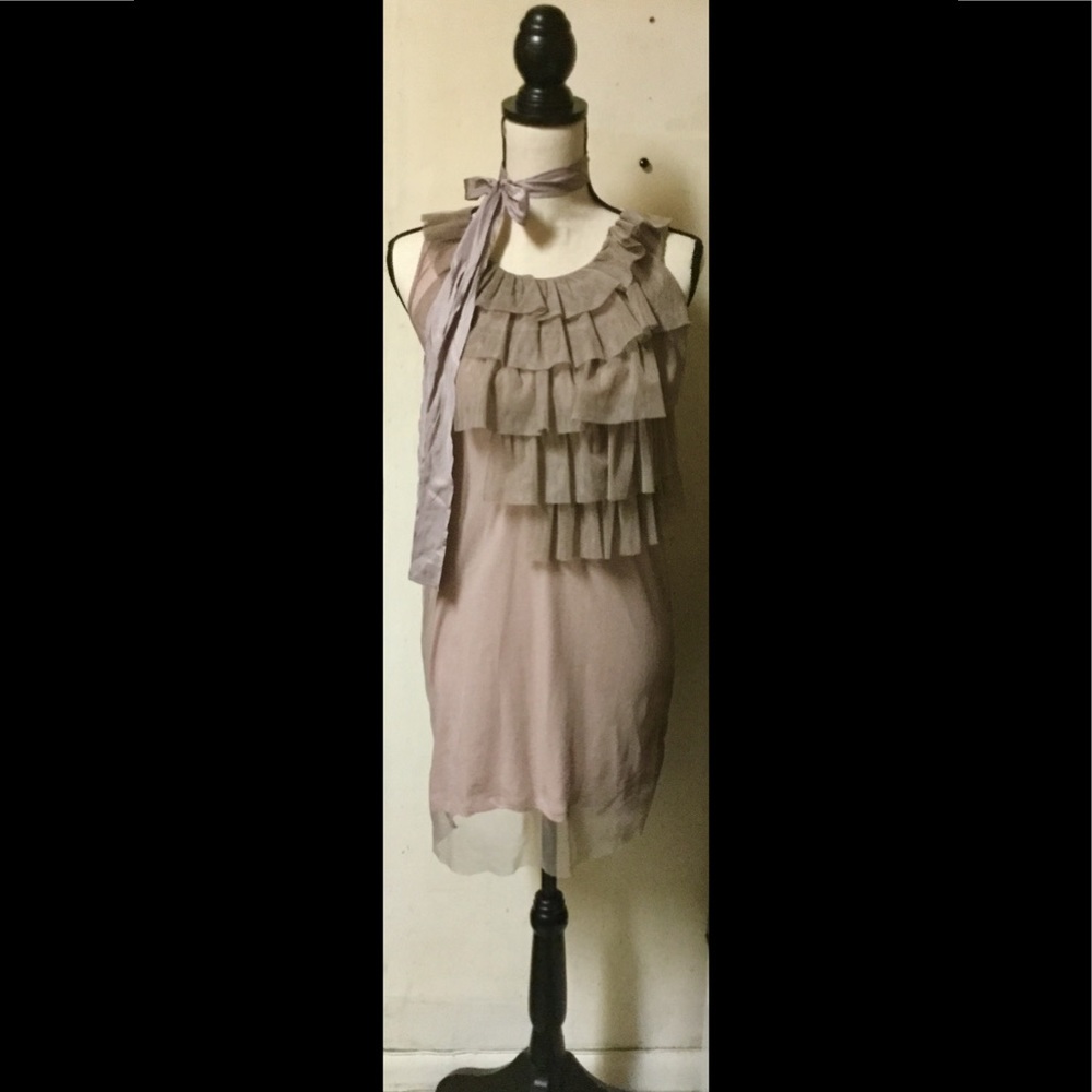 Mauve/Purple/Blush Chiffon Ruffled Dress, size 4 - Picture 2 of 8